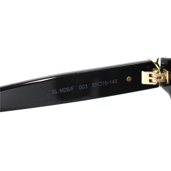 Saint Laurent Oversized Sunglasses SL M28 NEW Black YSL Logo Monogram Unisex - Picture 5 of 7